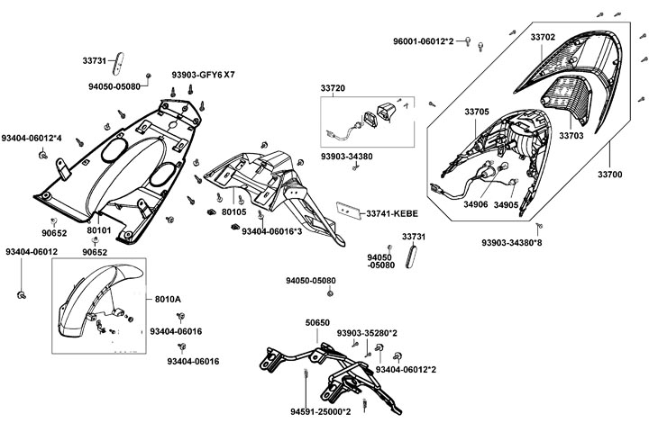 Baklampa - Kåpor bak